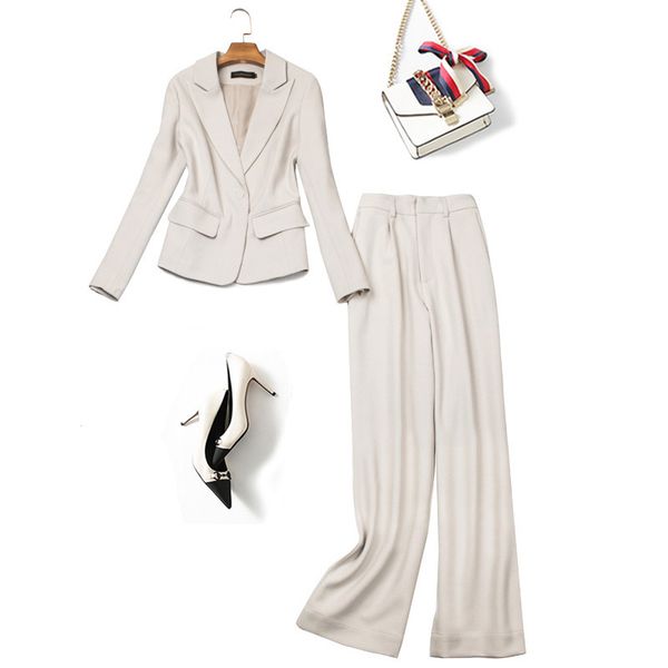women's two piece pants suits fashion slim fit office lady business wear 2pcs short blazer+ high-waist wide-leg, White
women's two piece pants suits fashion slim fit office lady business wear 2pcs short blazer+ high-waist wide-leg, White