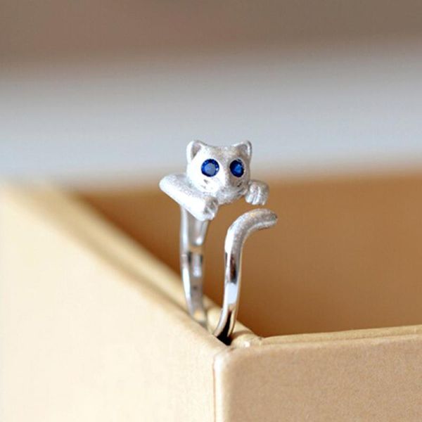 cluster rings kinitial opening cat ring cute pet kitten fashion animal kitty blue eyes for women fine jewelry wedding bijoux, Golden;silver
cluster rings kinitial opening cat ring cute pet kitten fashion animal kitty blue eyes for women fine jewelry wedding bijoux, Golden;silver