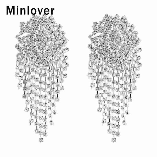 dangle & chandelier minlover bride wedding drop earrings for women flower rhinestone large tassel 2021 fashion jewelry meh1246, Silver
dangle & chandelier minlover bride wedding drop earrings for women flower rhinestone large tassel 2021 fashion jewelry meh1246, Silver