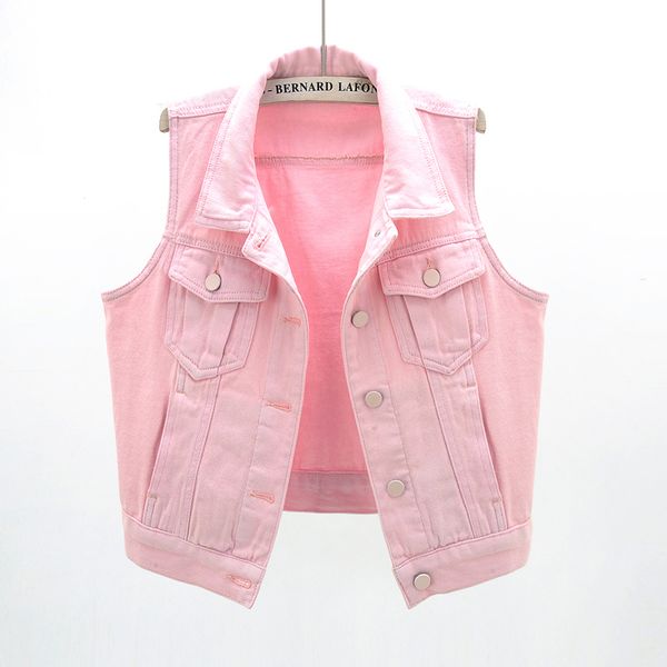 women's vests 2021 fashion pink short denim vest single-breast pocket casual cardigan female waistcoat summer veste femme, Black;white
women's vests 2021 fashion pink short denim vest single-breast pocket casual cardigan female waistcoat summer veste femme, Black;white