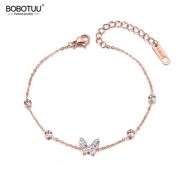 charm bracelets bobotuu bohemia butterfly crystal girl's bracelet stainless steel cz link & chain for christmas gift bb19040, Golden;silver
charm bracelets bobotuu bohemia butterfly crystal girl's bracelet stainless steel cz link & chain for christmas gift bb19040, Golden;silver