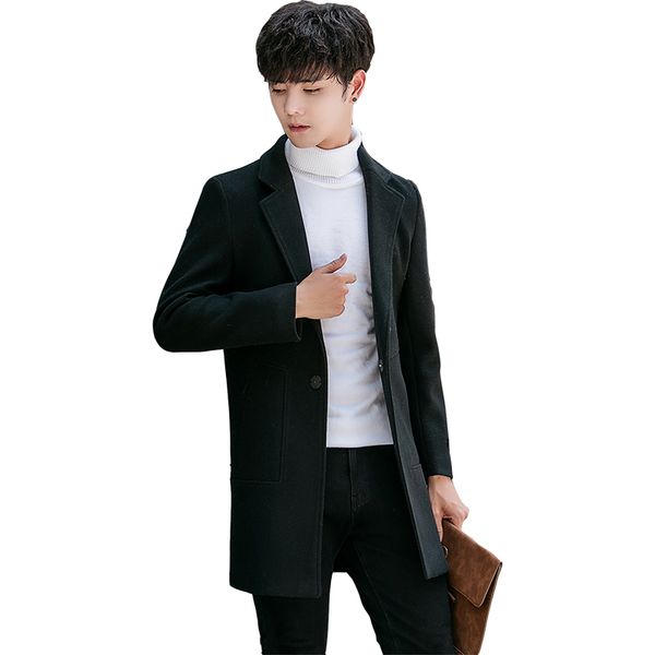 men's trench coats coat 2021 woolen mid-length korean casual spring and autumn trend, Tan;black
men's trench coats coat 2021 woolen mid-length korean casual spring and autumn trend, Tan;black