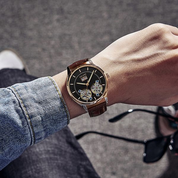 switzerland double tourbillon fashion business mens automatic watch waterproof mechanical watch mens sport calendar watches, Slivery;brown
switzerland double tourbillon fashion business mens automatic watch waterproof mechanical watch mens sport calendar watches, Slivery;brown