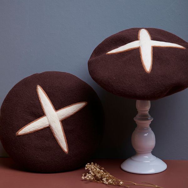 berets creative cute handmade wool felt shiitake mushrooms harajuku painter cap autumn and winter versatile simple style beret, Blue;gray
berets creative cute handmade wool felt shiitake mushrooms harajuku painter cap autumn and winter versatile simple style beret, Blue;gray