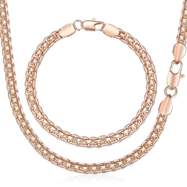 davieslee woman jewelry sets 585 rose gold bracelet neckalce set bismark link chain dropshipping jewelry for women 5mm dgs275, Silver
davieslee woman jewelry sets 585 rose gold bracelet neckalce set bismark link chain dropshipping jewelry for women 5mm dgs275, Silver