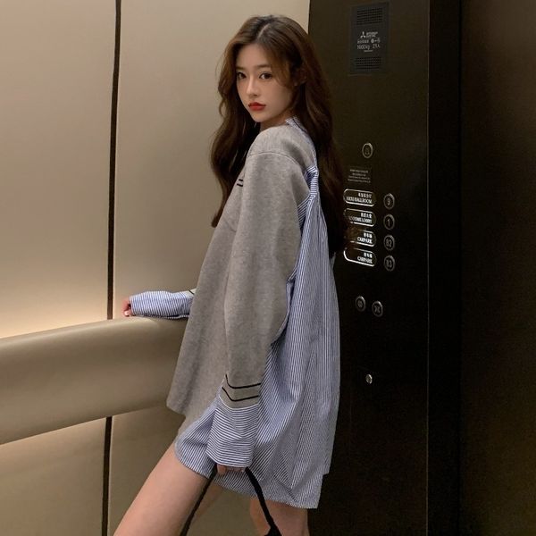 autumn 2020 new knitted stitching shirt sweater loose casual all-match student women autumn 2020 new knitted stitching shirt sweater top, Black
autumn 2020 new knitted stitching shirt sweater loose casual all-match student women autumn 2020 new knitted stitching shirt sweater top, Black