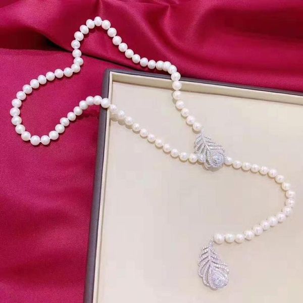 sell 90-100cm 7-8mm white freshwater pearl micro inlay zircon necklace fashion jewelry, Silver
sell 90-100cm 7-8mm white freshwater pearl micro inlay zircon necklace fashion jewelry, Silver