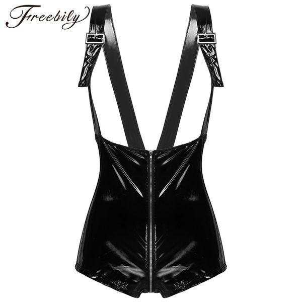 womens wet look clubwear party nightclub playsuits pu leather high waist mesh splice zippered crotch suspender booty shorts, Black;white
womens wet look clubwear party nightclub playsuits pu leather high waist mesh splice zippered crotch suspender booty shorts, Black;white