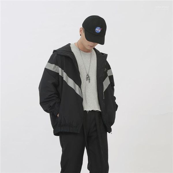 hooded jackets autumn males contrast color outerwear brand mens reflective jackets long sleeve patchwork designer mens, Black;brown
hooded jackets autumn males contrast color outerwear brand mens reflective jackets long sleeve patchwork designer mens, Black;brown