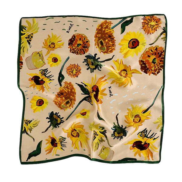 scarves sunflower oil painting silk scarf fashion shawl scarfs small size 53*53cm square hair / head women bandana, Blue;gray
scarves sunflower oil painting silk scarf fashion shawl scarfs small size 53*53cm square hair / head women bandana, Blue;gray