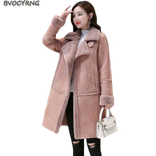 elegant fashion casual coat thicken jacket women autumn winter lamb fur parka 2020 new female medium length deer suede outerwear, Black
elegant fashion casual coat thicken jacket women autumn winter lamb fur parka 2020 new female medium length deer suede outerwear, Black