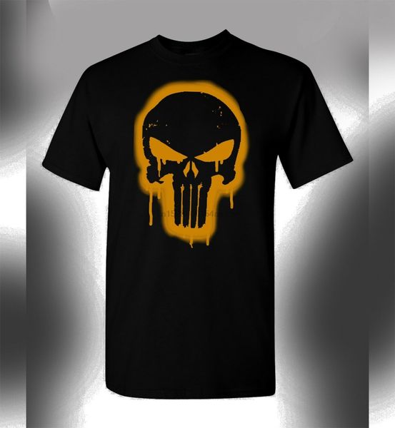 punisher t-shirt halloween edition bleeding orange logo