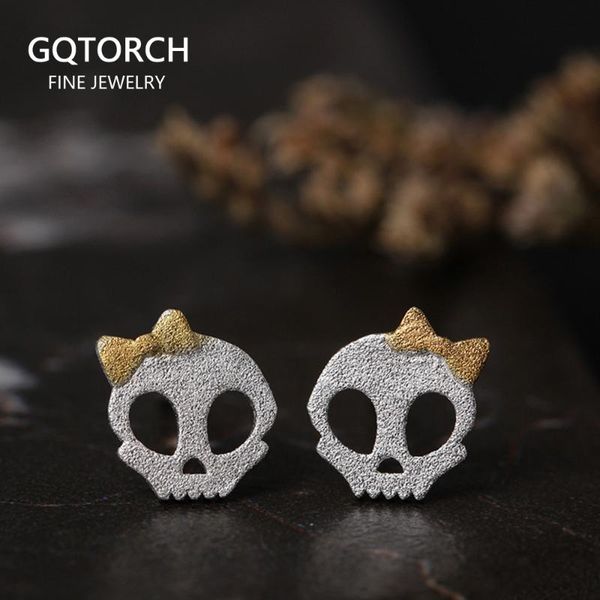 stud 925 sterling silver skull earrings for women with bowknot retro punk personality korean, Golden;silver
stud 925 sterling silver skull earrings for women with bowknot retro punk personality korean, Golden;silver