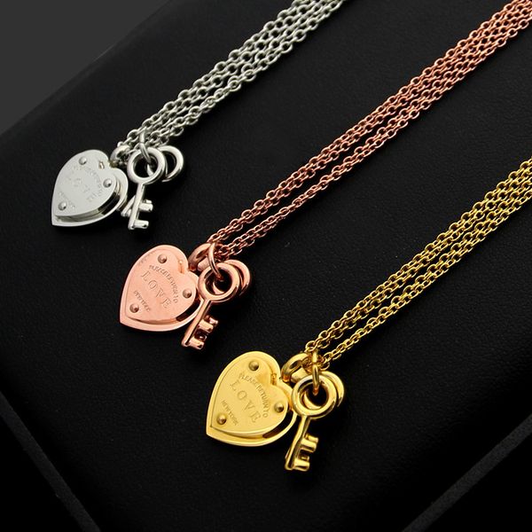 titanium steel jewelry t letter love peach heart double key double-layer women's foreign trade heart-shaped necklace bracelet, Silver
titanium steel jewelry t letter love peach heart double key double-layer women's foreign trade heart-shaped necklace bracelet, Silver