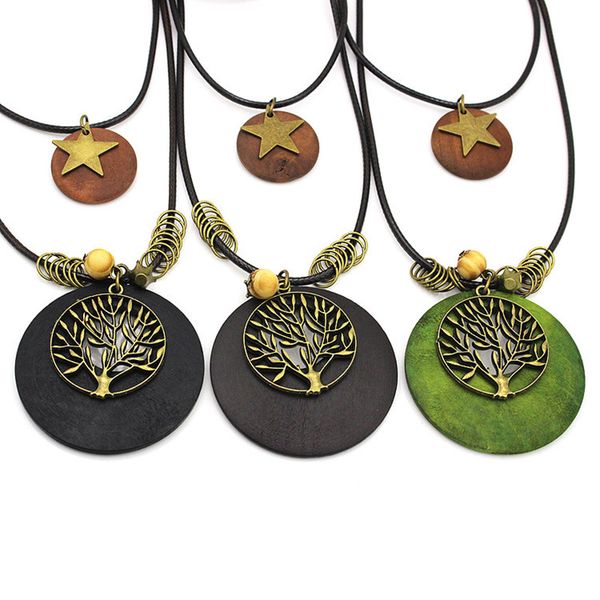 2020 Woman chokers Necklaces vintage Jewelry Tree Design Wooden pendant Wholesale Long necklace for women collares, Silver
2020 Woman chokers Necklaces vintage Jewelry Tree Design Wooden pendant Wholesale Long necklace for women collares, Silver
