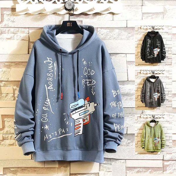 men's hoodies & sweatshirts streetwear long sleeve men casual kpop style harajuku cartoon pullover loose, Black
men's hoodies & sweatshirts streetwear long sleeve men casual kpop style harajuku cartoon pullover loose, Black