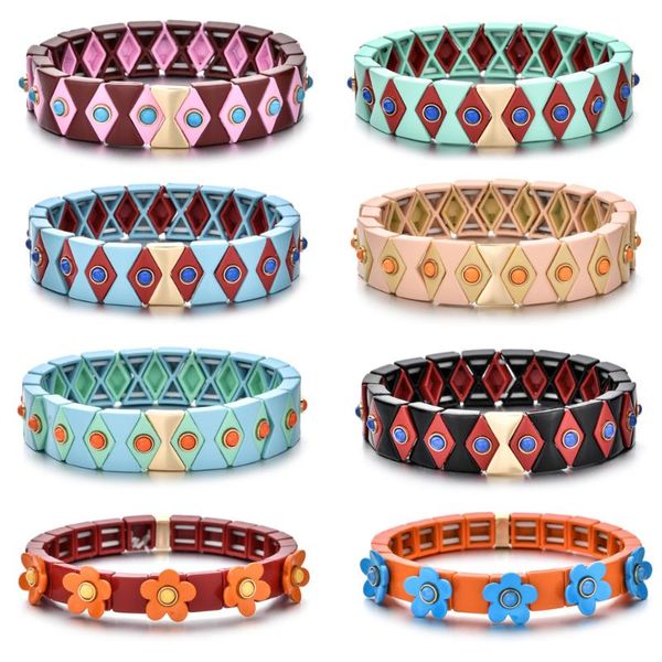 2020 evil eye enamel stretch bracelets for women stacking casual bracelet tide brand diy rainbow tile beads bracelet, Black
2020 evil eye enamel stretch bracelets for women stacking casual bracelet tide brand diy rainbow tile beads bracelet, Black