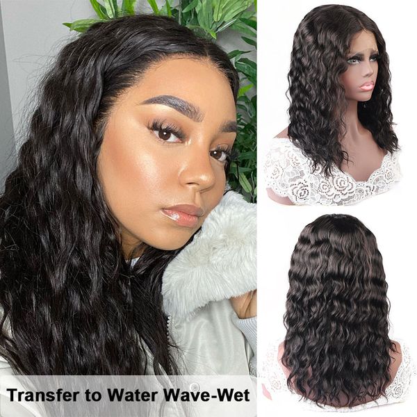 allove wet and wavy13x1 lace front wig middle part straight human hair wigs for women water wave lace front wigs brazilian wig, Black;brown
allove wet and wavy13x1 lace front wig middle part straight human hair wigs for women water wave lace front wigs brazilian wig, Black;brown