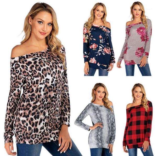 casual leopard and plaid printed slopping shoulder tshirts women deisgner tshirt autumn womens long sleeve tshirt fashion, White
casual leopard and plaid printed slopping shoulder tshirts women deisgner tshirt autumn womens long sleeve tshirt fashion, White