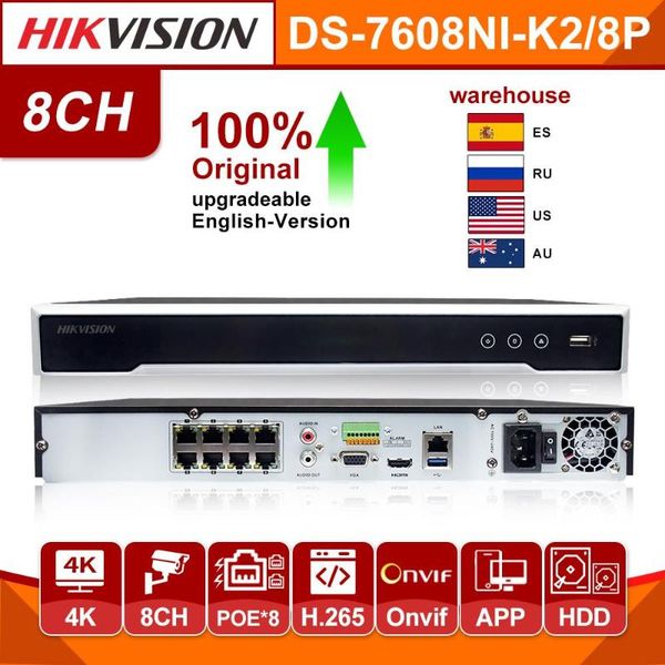 оригинальные hikvision nvr ds-7608ni-k2 / 8p 4k сетевой рекордер 8ch 8 poe порты nvr для poe ip cctv камеры системы безопасности, Black;white
оригинальные hikvision nvr ds-7608ni-k2 / 8p 4k сетевой рекордер 8ch 8 poe порты nvr для poe ip cctv камеры системы безопасности, Black;white