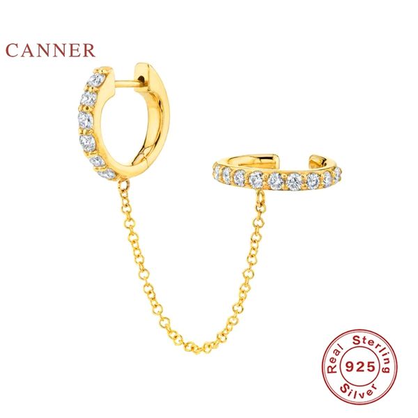 hoop & huggie canner 1pc real 925 sterling silver earrings for women tassel chain hoops zircon diamond jewelry pendientes, Golden;silver
hoop & huggie canner 1pc real 925 sterling silver earrings for women tassel chain hoops zircon diamond jewelry pendientes, Golden;silver