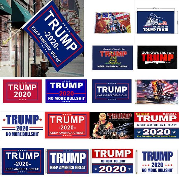 

90*150cm 3x5ft keep america great donald for president campaign banner 12 styles trump 2020 flag donald trump flag train garden flags