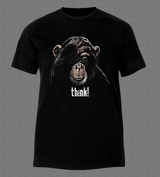 think chimpanzee chimp monkey animal t-shirt fashion t shirt short sleeve white style base shirt
think chimpanzee chimp monkey animal t-shirt fashion t shirt short sleeve white style base shirt