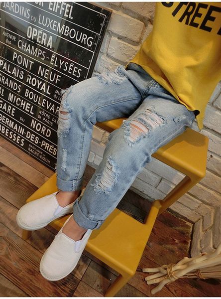 boys & girls ripped jeans spring summer fall style trend denim trousers for kids children distrressed hole pants, Blue
boys & girls ripped jeans spring summer fall style trend denim trousers for kids children distrressed hole pants, Blue