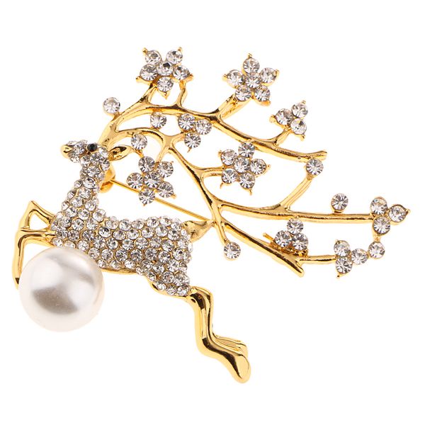 чувствительная позолоченные elk pearl rhinestone брошь pin для женщин ювелирные изделия, Gray
чувствительная позолоченные elk pearl rhinestone брошь pin для женщин ювелирные изделия, Gray