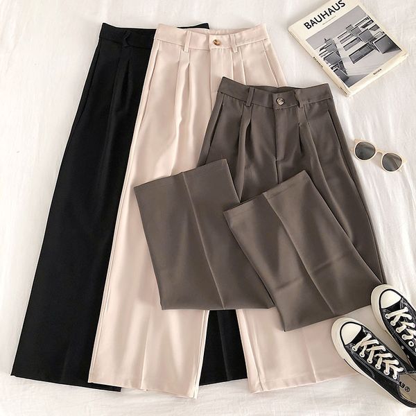 wide-leg suit pants women's 2020 spring and summer new korean-style loose slimming casual straight-leg pants fashion, Black;white
wide-leg suit pants women's 2020 spring and summer new korean-style loose slimming casual straight-leg pants fashion, Black;white