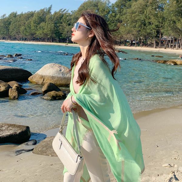 spring autumn winter new high-quality blended scarf women's soft versatile monochrome scarf shade sunscreen fashion shawl b65, Blue;gray
spring autumn winter new high-quality blended scarf women's soft versatile monochrome scarf shade sunscreen fashion shawl b65, Blue;gray