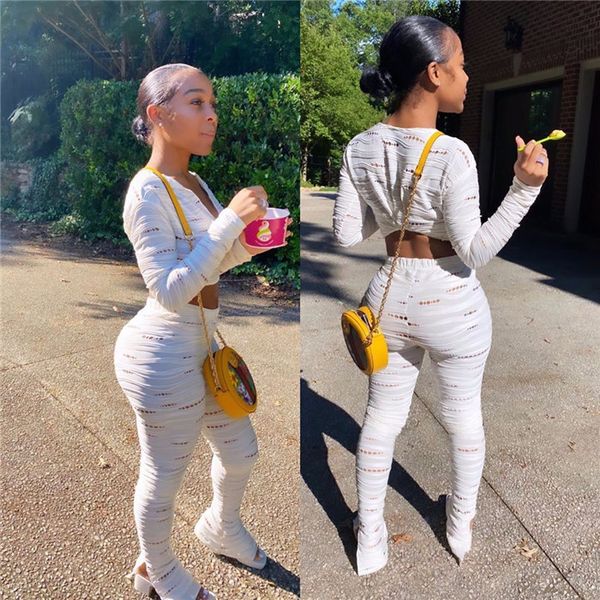 autumn womens two piece pants v neck hollow out long sleeve t shirts and fare pants casual women 2 piece outfit, White
autumn womens two piece pants v neck hollow out long sleeve t shirts and fare pants casual women 2 piece outfit, White