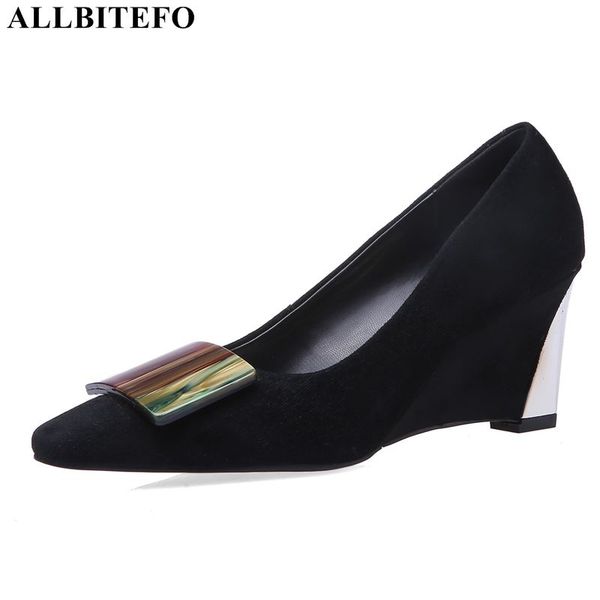 dress shoes allbitefo soft suede sheepskin genuine leather women heels fashion black wedges heel high pumps
dress shoes allbitefo soft suede sheepskin genuine leather women heels fashion black wedges heel high pumps
