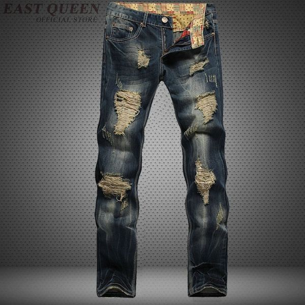 men casual denim pants slim washed destroyed pants for male straight plaid biker ripped pant full length trousers dd450 f, Blue
men casual denim pants slim washed destroyed pants for male straight plaid biker ripped pant full length trousers dd450 f, Blue