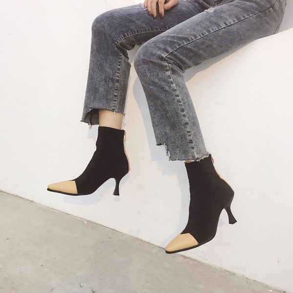 white ankle boots shoes booties ladies boots-women luxury designer low 2020 stockings autumn rock rubber high heel, Black
white ankle boots shoes booties ladies boots-women luxury designer low 2020 stockings autumn rock rubber high heel, Black