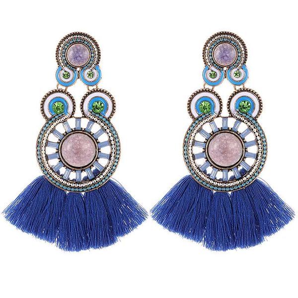 fashion pink long tassel earrings for women bohemian statement green stone vintage crystal dangle drop earrings for girl jewelry, Silver
fashion pink long tassel earrings for women bohemian statement green stone vintage crystal dangle drop earrings for girl jewelry, Silver