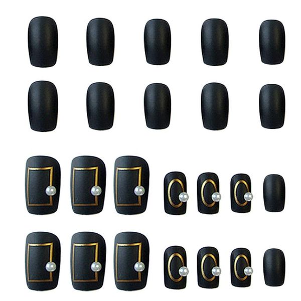 elecool 24pcs/pack 2 kinds nail art accessories false matte black nailing with glue nail decoration finished product, Red;gold
elecool 24pcs/pack 2 kinds nail art accessories false matte black nailing with glue nail decoration finished product, Red;gold