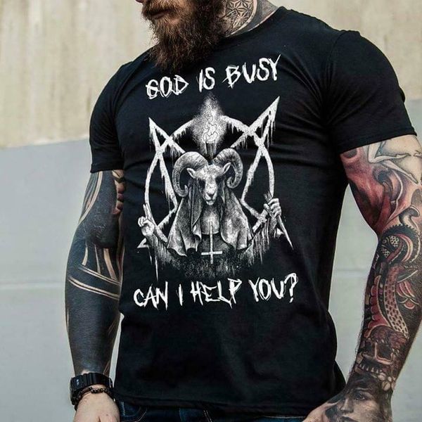satan god is busy can i help you tshirt men black m - 3xl
satan god is busy can i help you tshirt men black m - 3xl