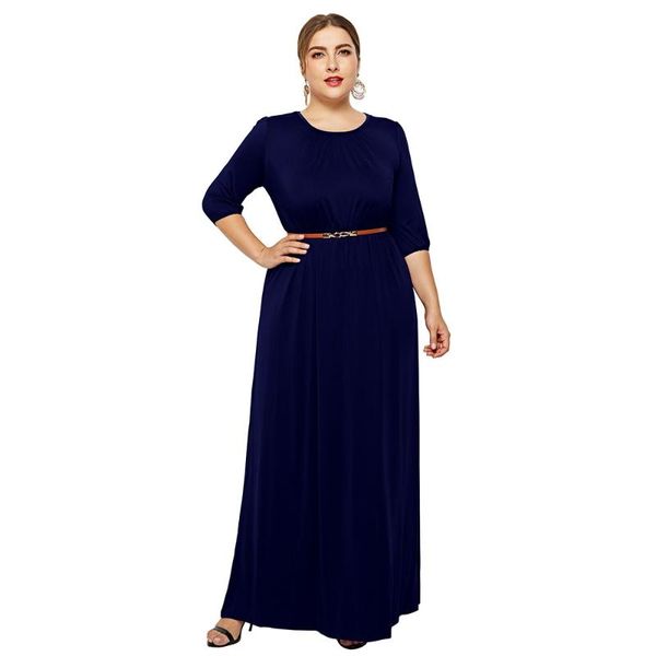 joineles plus size women dress female solid color long casual party dress round neck 3/4 sleeve belt maxi dresses plus size 3xl, Black;gray
joineles plus size women dress female solid color long casual party dress round neck 3/4 sleeve belt maxi dresses plus size 3xl, Black;gray