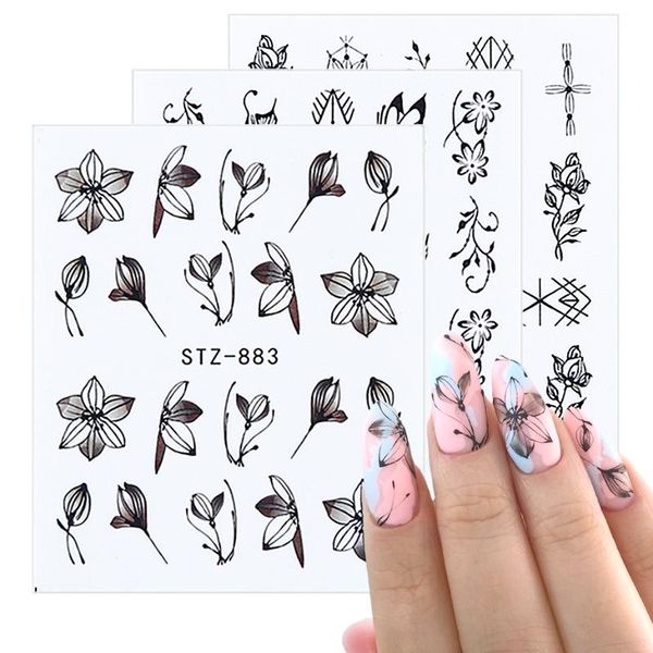 1 sheet water nail sticker mix flower leaf butterfly cartoon design gel manicure decor nail art watermark tips sastz880-902-1, Black
1 sheet water nail sticker mix flower leaf butterfly cartoon design gel manicure decor nail art watermark tips sastz880-902-1, Black