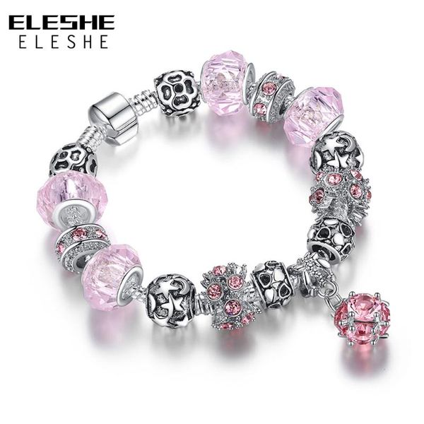 eleshe silver color charm bracelets for women jewelry with blue pink crystal glass beads friendship bracelets clearance sale, Golden;silver
eleshe silver color charm bracelets for women jewelry with blue pink crystal glass beads friendship bracelets clearance sale, Golden;silver