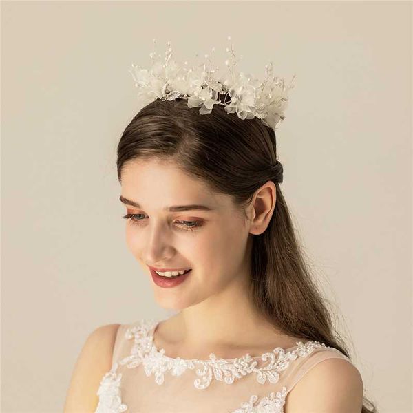 white chiffon flower bridal crown hair tiara pearls women jewelry hair piece handmade wedding prom hairband accessories, Golden;silver
white chiffon flower bridal crown hair tiara pearls women jewelry hair piece handmade wedding prom hairband accessories, Golden;silver