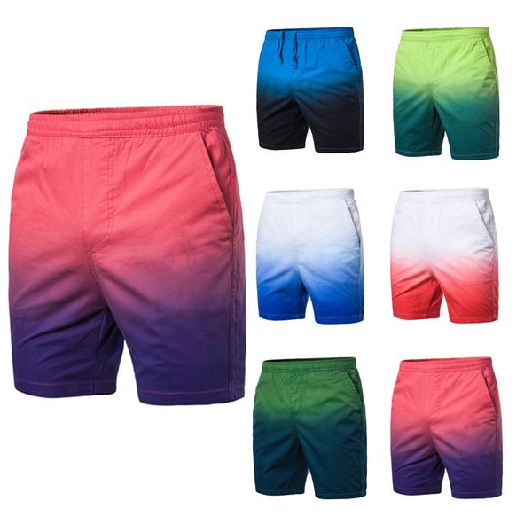 men's shorts men summer cotton casual refreshing breathable beach fashion gradient color elastic waist male pants, White;black
men's shorts men summer cotton casual refreshing breathable beach fashion gradient color elastic waist male pants, White;black