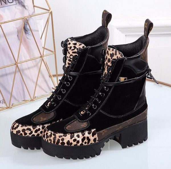 new arrival louise womens platform knight square heel snow winter ankle martin cow leather wearproof leopard print booties sz35-42, Black 
new arrival louise womens platform knight square heel snow winter ankle martin cow leather wearproof leopard print booties sz35-42, Black