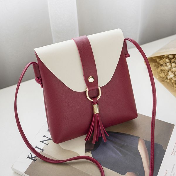 women crossbody messenger bag pu leather tassels hit color satchel lady small shoulder bags -opk
women crossbody messenger bag pu leather tassels hit color satchel lady small shoulder bags -opk