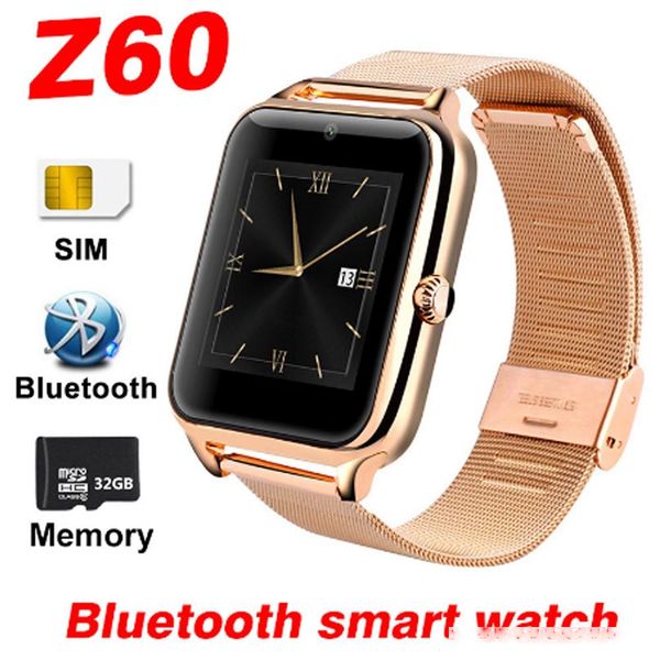 bluetooth smart watch phone z60 stainless steel support sim tf card camera fitness tracker gt08 gt09 a1 v8 smartwatch for ios android 
bluetooth smart watch phone z60 stainless steel support sim tf card camera fitness tracker gt08 gt09 a1 v8 smartwatch for ios android