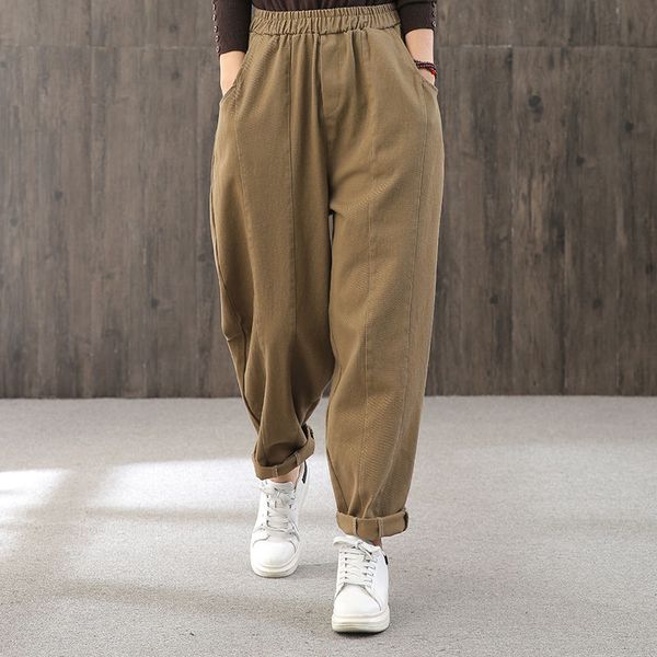 women's 2020 spring autumn new casual pocket solid long pants female elastic mid waist loose straight trousers plus size q42, Black;white
women's 2020 spring autumn new casual pocket solid long pants female elastic mid waist loose straight trousers plus size q42, Black;white