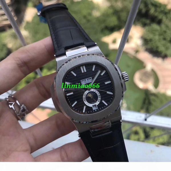 fashion mens watch pp nautilus 5726a series 40mm moon phase dial sapphire glass automatic leather strap men classic sports watch, Slivery;brown
fashion mens watch pp nautilus 5726a series 40mm moon phase dial sapphire glass automatic leather strap men classic sports watch, Slivery;brown