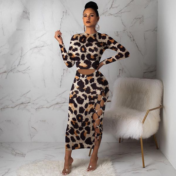 fashion autumn long sleeve leopard print long dress bodycon bandage dresses hollow out evening party vestidos club outfits, Black;gray
fashion autumn long sleeve leopard print long dress bodycon bandage dresses hollow out evening party vestidos club outfits, Black;gray
