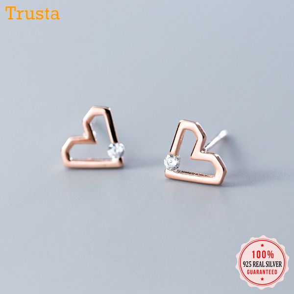 trustdavis 100% 925 sterling silver stud earring jewelry fashion rose heart stud earrings gift for love daughter girls ds1301, Golden;silver
trustdavis 100% 925 sterling silver stud earring jewelry fashion rose heart stud earrings gift for love daughter girls ds1301, Golden;silver